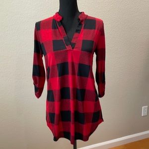 Red Plaid Top